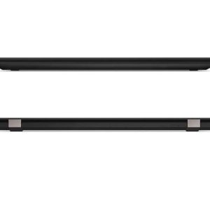 Black laptop hinge isolated on white background.
