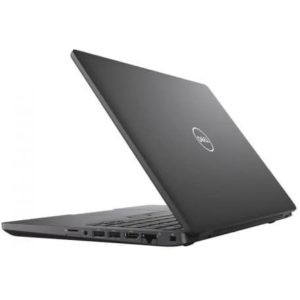 Black Dell laptop side view_closed