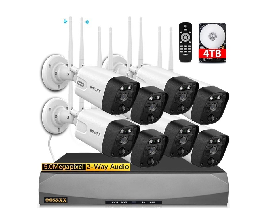 8-channel wireless security camera system with 4TB HDD