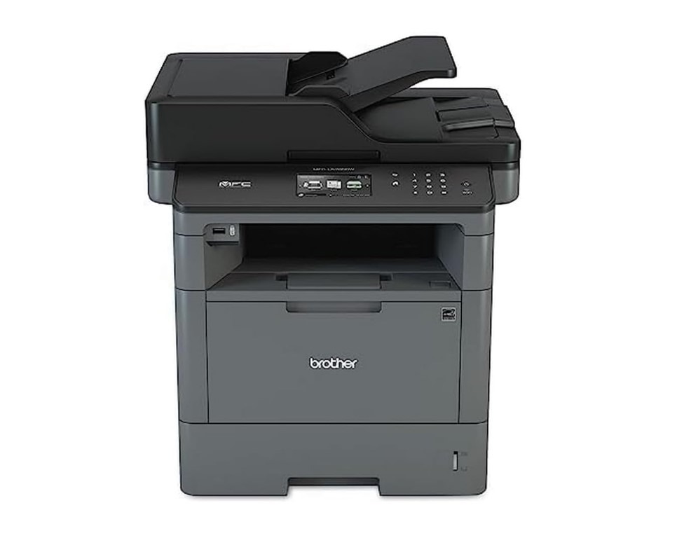 Brother multifunction laser printer on white background