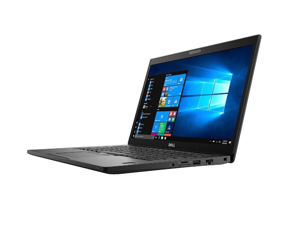 Black Dell laptop with Windows 10