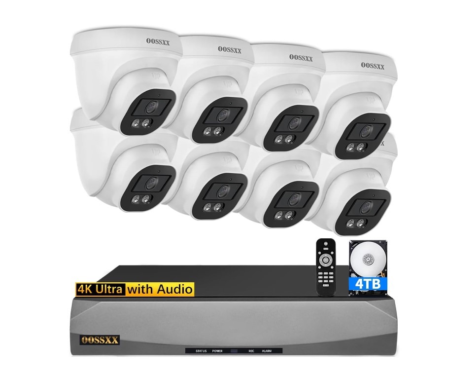 8-channel 4K security camera system with DVR.