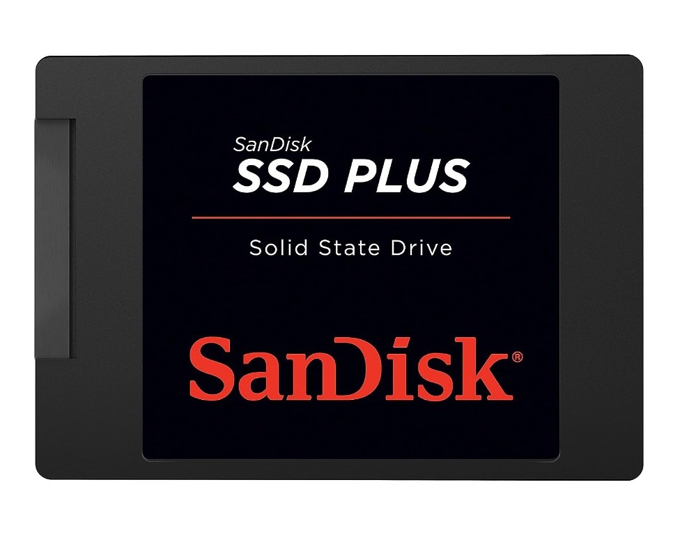 SanDisk SSD PLUS solid state drive product shot.