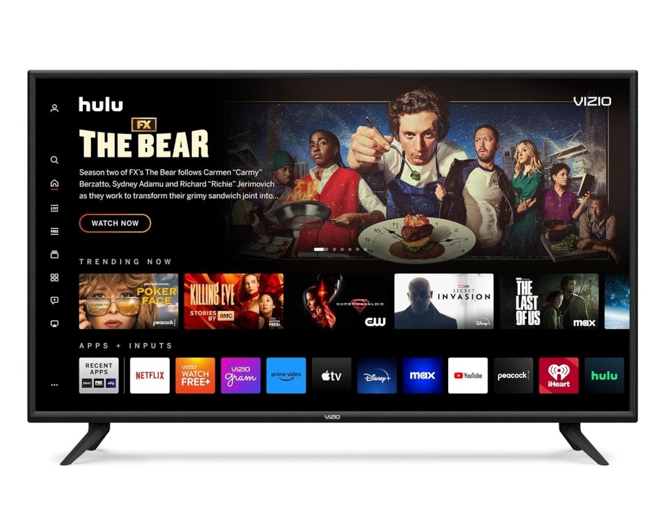 Smart TV displaying streaming app interface with show banner.