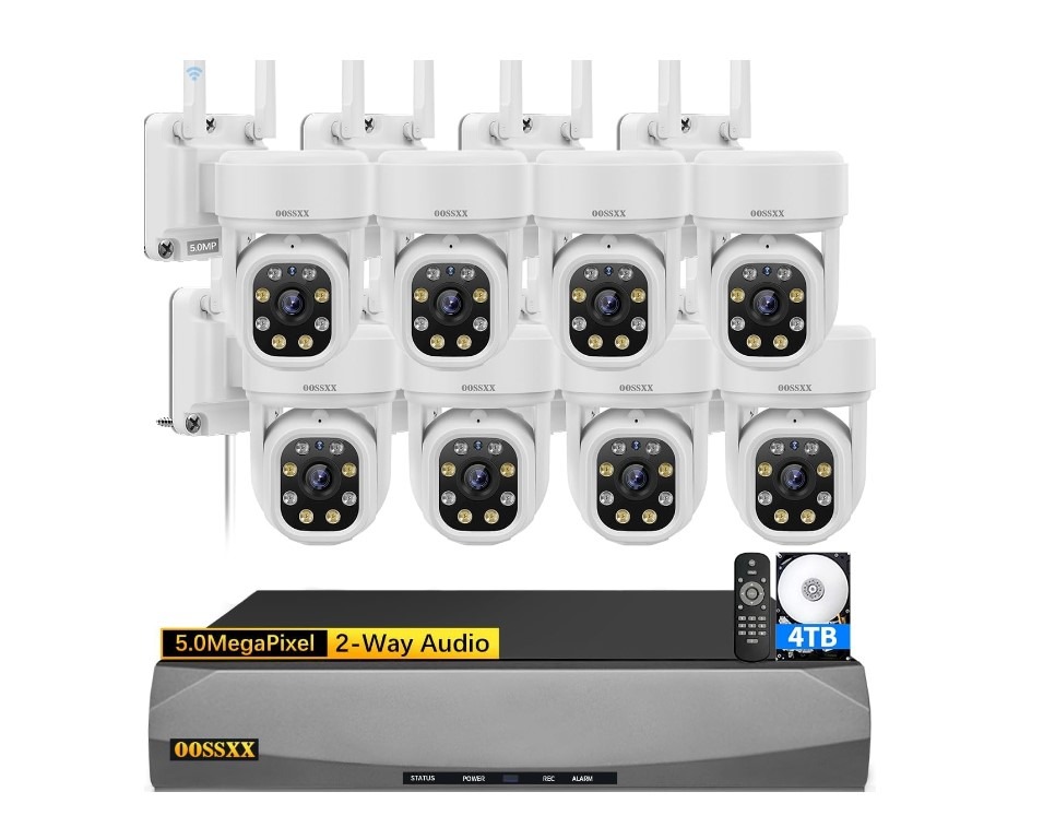 8-channel security camera system with 4TB hard drive.