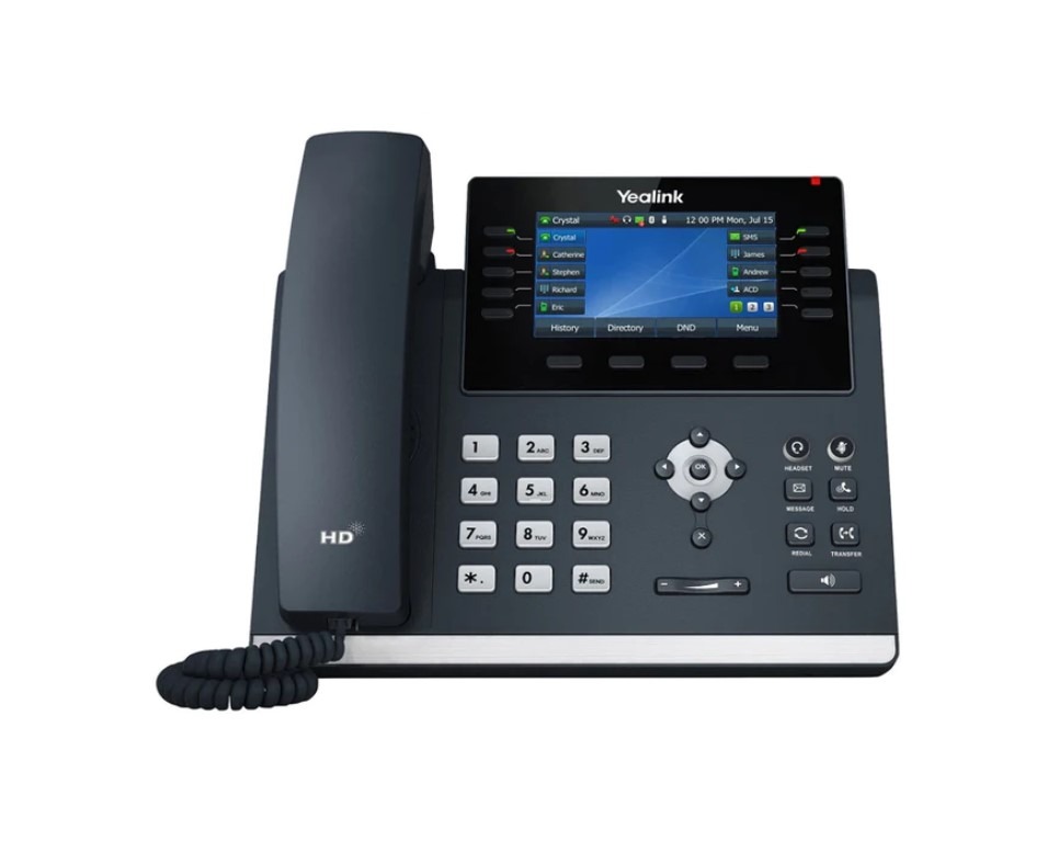Yealink office telephone with digital display.