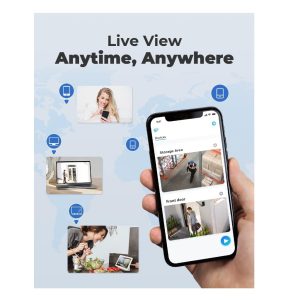 Mobile app showcasing live camera feeds.