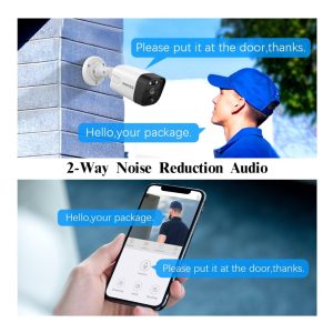 Smart security camera with two-way communication feature.