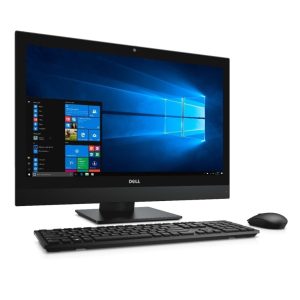 Dell desktop computer with keyboard and mouse.