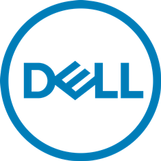 Dell company logo with blue circle background