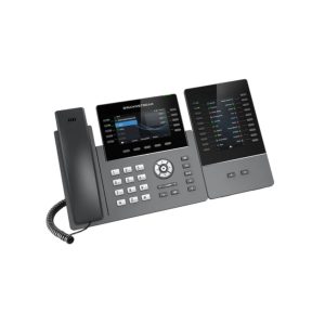 Modern Grandstream VoIP business desk phone.