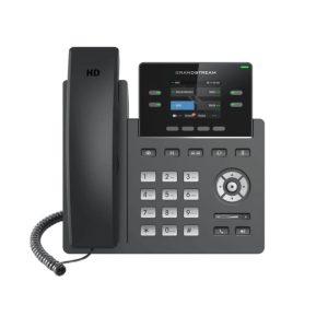 Grandstream office desk phone with LCD display.