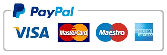 PayPal and various credit card logos displayed.